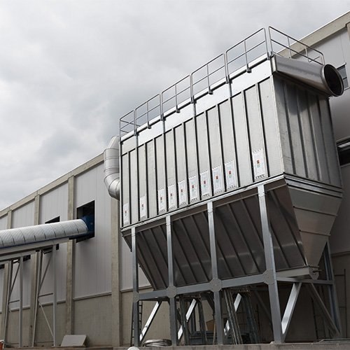 In-vessel composting plant.