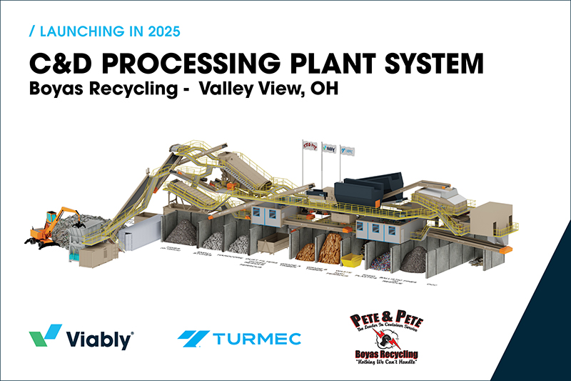 Rendering of the C&D Processing Plant System for Boyas Recycling in Valley View, OH